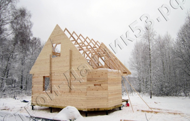 3 брусовой дом  к-45, 7×7, 80 м², тульская область,  заокский район, посёлок хорошие соседи (6)